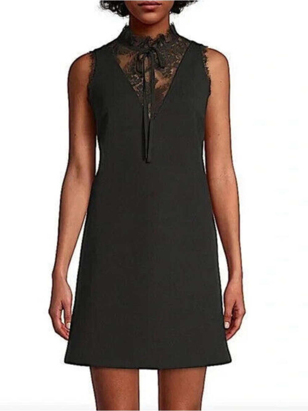 TED BAKER Chharis Lace Shift Dress in Black
